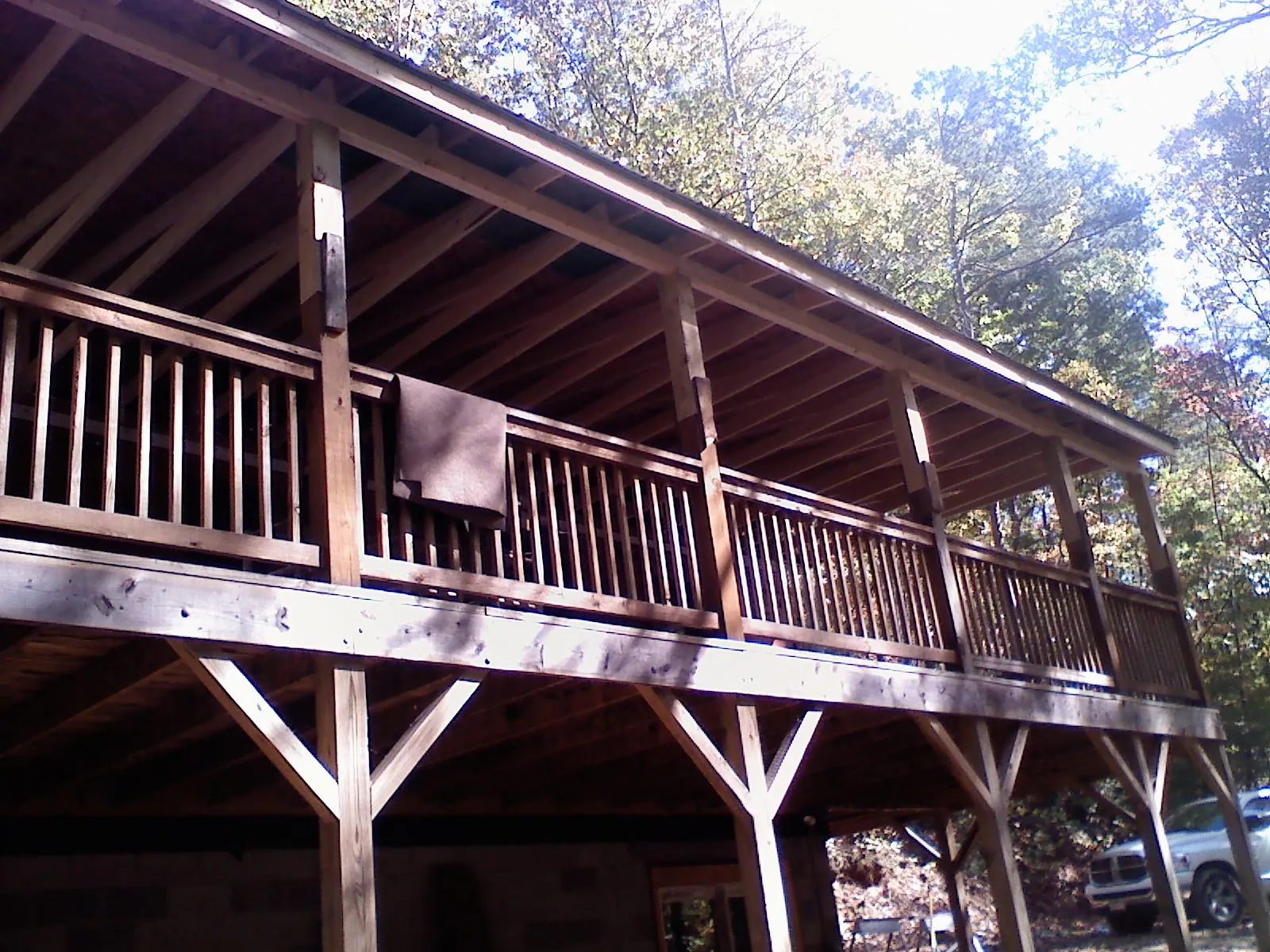 Timber framing under a new elevated porch and deck — Roof Leak Repair in Castle Hayne by Roofing Brothers